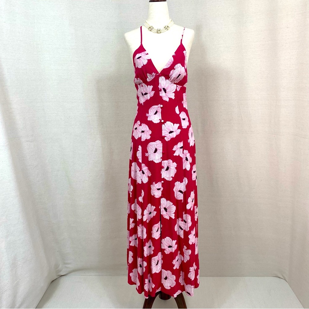 NWOT LEITH Pink Floral Print Maxi Dress